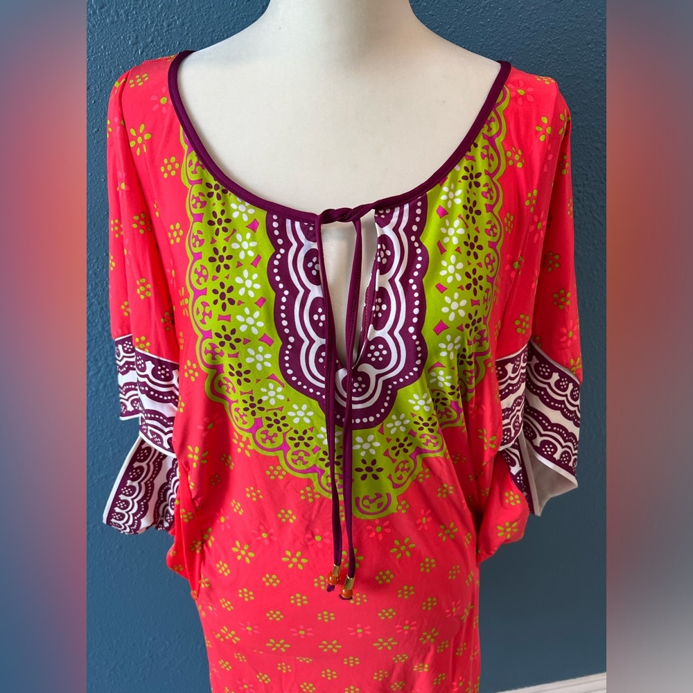 Trina Turk Seychelles Tunic Swim Cover Up Size Small - Picture 2 of 6